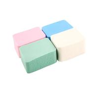 AUTSUPPL 4pcs Natural Sponge Diamond Powder Puff Makeup for Face Foundation Application Large Beauty Sponges for Beauty Routine