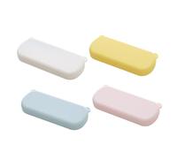 AUTSUPPL 4pcs Really Useful Storage Box Large Capacity Pencil Case Compartments for School Pink
