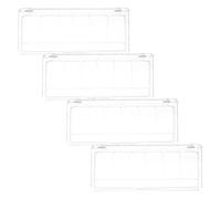 AUTSUPPL 4pcs Refillable Eyeshadow Case Empty Eyeshadow Palette 6 Grid Multi-grid Design Plastic Lightweight Portable Tray for Professional Use and On-the-go Touchups