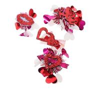 AUTSUPPL 4pcs Sequin Heart Hair Clips for Valentine Day Cupid Glitter Red Lip Barrettes Romantic Party Accessories for Weddings and Birthdays