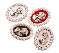 AUTSUPPL 4pcs Vintage Beauty Head Flat Back Charms for Jewelry Making Diy Phone Charms and Earring Craft Supplies for Girls Ages 8-12 Random Color