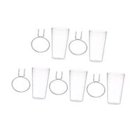 AUTSUPPL 5 Sets Pegboard Cups and Hooks Organizer Kit with Transparent Abs Plastic Cups Pegboard Rings for Home Workshop Craft Storage and Tool Accessories