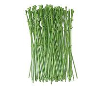 AUTSUPPL 50 Pcs Artificial Flower Stem Rods with High-simulation Green Plastic Material Short Stems for DIY Flowers Arrangement and Gift Wrapping Easily Twisted for Carnations and Bouquets