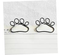 AUTSUPPL 50Pcs Cat Claw Shaped Metal Paper Clips Cute Practical Office and Home Use in Black and Pink Non-deformable Multi-Functional Stationery