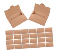 AUTSUPPL 50PCS Kraft Paper Card Sleeves for Credit Cards Hotel Keys Business Ids Multifunctional Thick Paper Protectors Standard for Hotels Restaurants Salons and Retail Stores