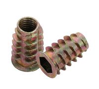 AUTSUPPL 50pcs Zinc Alloy Furniture Nuts Screw Socket Nut with Flanged Drive Head for Thread Integrity and Vibration Resistance in Cabinetry and Woodworking
