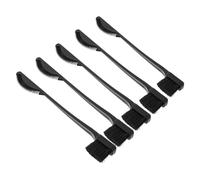 AUTSUPPL 5pcs Dual-head Makeup Brush Set for Eyebrows and Eyelashes Black Hair Wax Applicator and Precision Styling Tool for Women