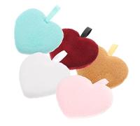 AUTSUPPL 5Pcs Heart Shaped Facial Powder Puff for Deep Cleansing and Oil Control Soft Sponge Makeup Remover Pads for Mixed Oily Skin Compact Lightweight Design Easy to Use