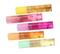 AUTSUPPL 5pcs Lip Gloss Set Fruit-flavored Moisturizing Lip Balm Portable Plastic Liquid Lipsticks for Women Winter Use with Delicate and Adorable Style Color