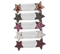 AUTSUPPL 5pcs Star Hair Comb Clips for Women Thick Hair Invisible Bangs Holder Hairpins Easy to Use Comfortable