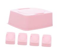 AUTSUPPL 5pcs Wipes Box with Flip Lid Dustproof Design Easy Access Refillable Tissue Holder for Travel Nursery Office Storage Case