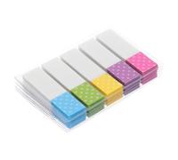 AUTSUPPL 6 Packs Assorted Color Pet Sticky Page Marker Tabs with Easy to Write on Surface and Strong Adhesive, for Work and Home Use by Teachers and Students