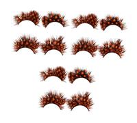 AUTSUPPL 6pairs Costume Lashes for Halloween Exaggerated False Eyelashes for Parties and Lightweight and Odorless Reusable and Safe for All Occasions