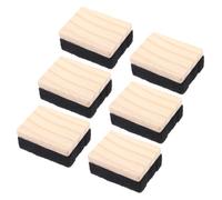 AUTSUPPL 6pcs Dust Free Chalkboard Erasers with Wood and Felt Material, Lightweight Chalk Cleaner for School and Office Buildings, School Supplies for Classroom Use