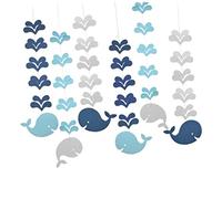 AUTSUPPL 6pcs Marine Style Hanging Decoration Hanging Charms Sea Party to School Classroom Kindergarten Elementary Fringe Themed Welcome Ocean Pastel Decorating Glitter Paper