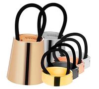 AUTSUPPL 6pcs Metal Ponytail Cuffs Set for Women and Girls Circle Hair Tie Holders in Rose Gold Gold Silver and Black Suitable for Thin Hair