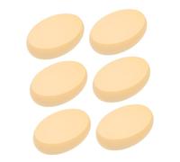 AUTSUPPL 6pcs Oval Makeup Sponges Dual Use for Wet and Dry Application Latex Powder Puff for Foundation Concealer and Loose Powder Facial Blending Pads with Supple Elasticity