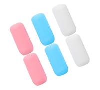 AUTSUPPL 6pcs Silicone Travel Bottle Covers Elastic Protective Sleeves for Bottles Multipurpose Leak-resistant Container Covers for Shampoo Lotion Skincare Travel Toiletries White Blue Pink