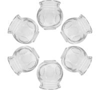 AUTSUPPL 6pcs Therapeutic Cupping Glass Set with Thickened Glass Fire Cups for Home Use and Boost for Skin Care on Face and Soles the Feet