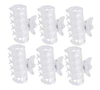 AUTSUPPL 6Pcs Transparent Hot Roller Clip Replacement for Hair Curlers High Temperature Resistant Jaw Claw Clamp for Secure Hair Styling and Perm Insulation