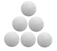 AUTSUPPL 6PCS White Xmas Craft Balls High-Density Foam Spheres for Christmas Tree Party Decor and DIY Art Projects