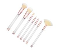AUTSUPPL 7pcs Crystal Makeup Brush Set Empty Handle Diy Cosmetics Brush Kit Perfect for Women