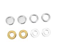 AUTSUPPL 8 Pcs Anti-rust Basin Overflow Caps with Mesh and Hollow Design Easy Installation Sink Overflow Cover Rings for Kitchen Bathroom Decorative
