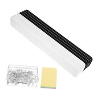 AUTSUPPL 8 Pcs Felt Pin Board Strips with Cork Bulletin Tiles and Push Pins Soft Felt Notice Board for Office Classroom Home Versatile Message Organizer and Multi-color Panels