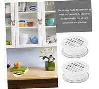AUTSUPPL 8 Pcs Stainless Steel Round Air Vent Holes for Cabinet Ventilation Corrosion Resistant Circular Wardrobe Air Vents Easy to Install Double Sided Mesh for Fresh Odorless Airflow in