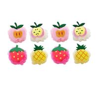 AUTSUPPL 8pcs Colorful Fruit-Shaped Shower Balls Soft Bath Poufs for Men Women Easy Foaming Mesh Scrubbers with Rich Bubbles Gentle Skin Cleansing Bath Sponges