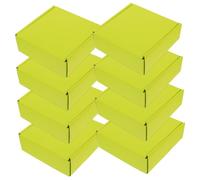AUTSUPPL 8pcs Double-sided Green Corrugated Shipping Boxes Express Packaging Cases for Business Mailing and Small Retail Storage