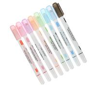 AUTSUPPL 8Pcs Dual Tip Curve Markers Floral Pens for Note Taking and Journaling Scrapbook Lace Pens for Adults Safe Plastic Art Supplies for Crafting and Drawing