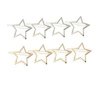 AUTSUPPL 8pcs Hollow Star Hair Clips Smooth Finish Hair Barrettes for Women Suitable for Daily Use and Styling