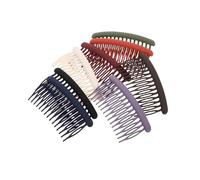 AUTSUPPL 8pcs Matte Finish Side Hair Combs for Women Small French Twist Hairpins for Bangs Management Strong Hold Decorative Clips in Stylish Hair Accessories for Daily Party and Wedding