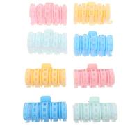 AUTSUPPL 8pcs Rollers for Voluminous Air Bangs Curlers for Hair Plastic Styling Tools for Natural Bang Volume and Head Shape Optimization Hair-friendly Design for Women