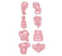 AUTSUPPL 8pcs Valentine's Day Cookie Molds Fun Biscuit Stampers for Baking for Cookies Pastries and Treats for Family Activities and Celebrations