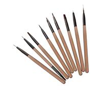 AUTSUPPL 9pcs Nail Art Brush Set Manicure Kit for Women Nails Accessories Liner Brush Diy Supplies