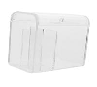 AUTSUPPL Acrylic Cotton Swab Holder and Cotton Pad Dispenser with Dual Compartments Compact Bathroom Storage Box for Makeup Accessories and Items Organizer