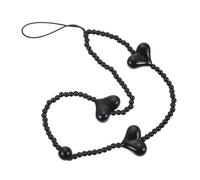 AUTSUPPL Acrylic Phone Lanyard Heart Design Detachable Mobile Strap Wrist Holder for Smartphones with Strong Rope Compatible with Phone Cases and Keychains