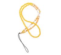 AUTSUPPL Beaded Phone Lanyard Soft Polymer Letters DIY Crystal Bead Mobile Accessory for Women and Girls Anti-Lost Hanging Chain Colorful Design Adjustable Length