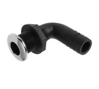 AUTSUPPL Boat Plumbing Thru Connector for Yacht Board and Boat Hulls, Nylon Marine Scupper Drain with Wear Resistant Waterproof Seal for Manual Bilge Pump