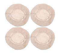 AUTSUPPL Bread Proofing Basket and in 4pcs Round Cotton Linen Cloth Liners, Easy to Clean Reusable Liners for Dough Fermentation, Bread Baking Covers for Kitchen Use