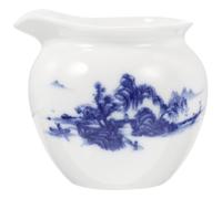 AUTSUPPL Ceramic Gravy Boat Sauce Cup Simple Style White Ceramic Pourer Dripless Serving Convenient Pour Spout for Table and Western Food Restaurants