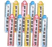 AUTSUPPL Children’s Foldable Piano Geometry Rulers Set 10pcs 30cm Straight Sturdy Student Rulers for School Daily Use Educational Supplies Random Color