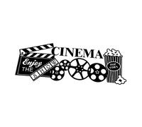 AUTSUPPL Cinema Enjoy The Show Wall Sticker Removable Self-Adhesive Movie Landscape for Living Room Home Art and Smooth Premium Wall Decal