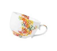 AUTSUPPL Colorful Ceramic Breakfast Cup with Handle Multi-Functional Drinking Mug for Milk Tea Coffee Suitable for Home Office Gift for Family and Friends