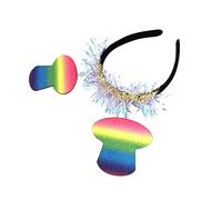 AUTSUPPL Colorful Hat Design Headband Rainbow Hairband for Parties Makeup and Daily Wear and Comfortable Accessory to Fix Hair Eye-catching and Fashionable Party Headband