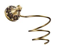 AUTSUPPL Copper Hair Dryer Bracket Spiral Wall Mounted Holder Anti-rust Modern Simple Style Hair Tool Organizer for Bathroom to Keep Tidy