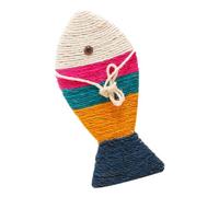 AUTSUPPL Creative Fish Shaped Cat Scratch Board with Colourful Sisal Pad and Cardboard Material, Designed a Cat Scratching Mat and Furniture Protector for Daily Life Use