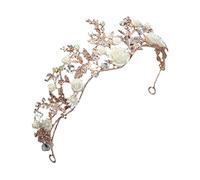 AUTSUPPL Crystal Diamond Crown Headdress Alloy Handmade Crown Headband Wedding Performance Show Hair Ornament